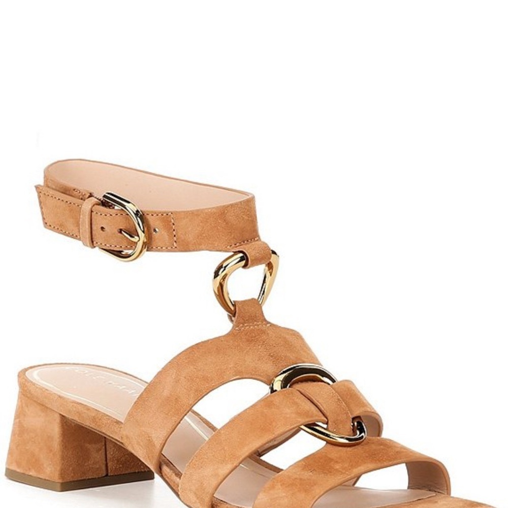 Cole Haan Tan Suede Strappy Sandals - Picture 2 of 4